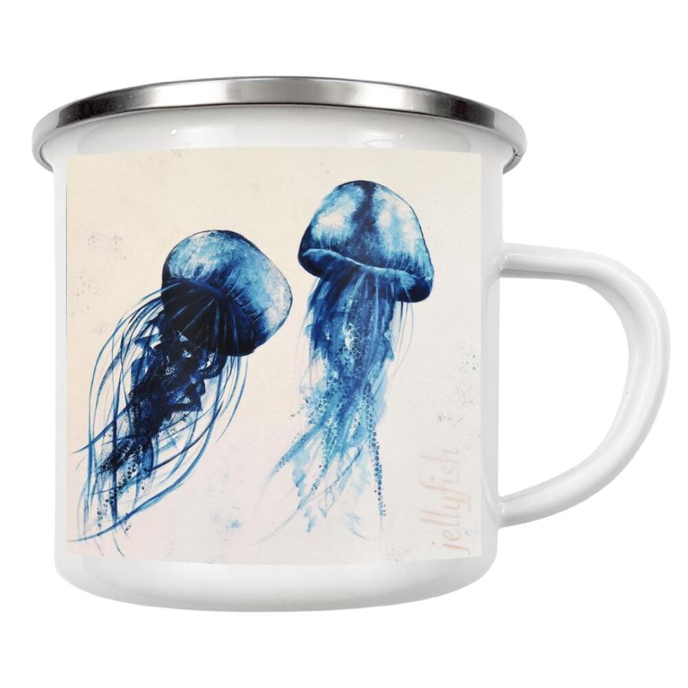Emaille Tasse "Jellyfish new" artboxONE - Tiere,Unterwasser