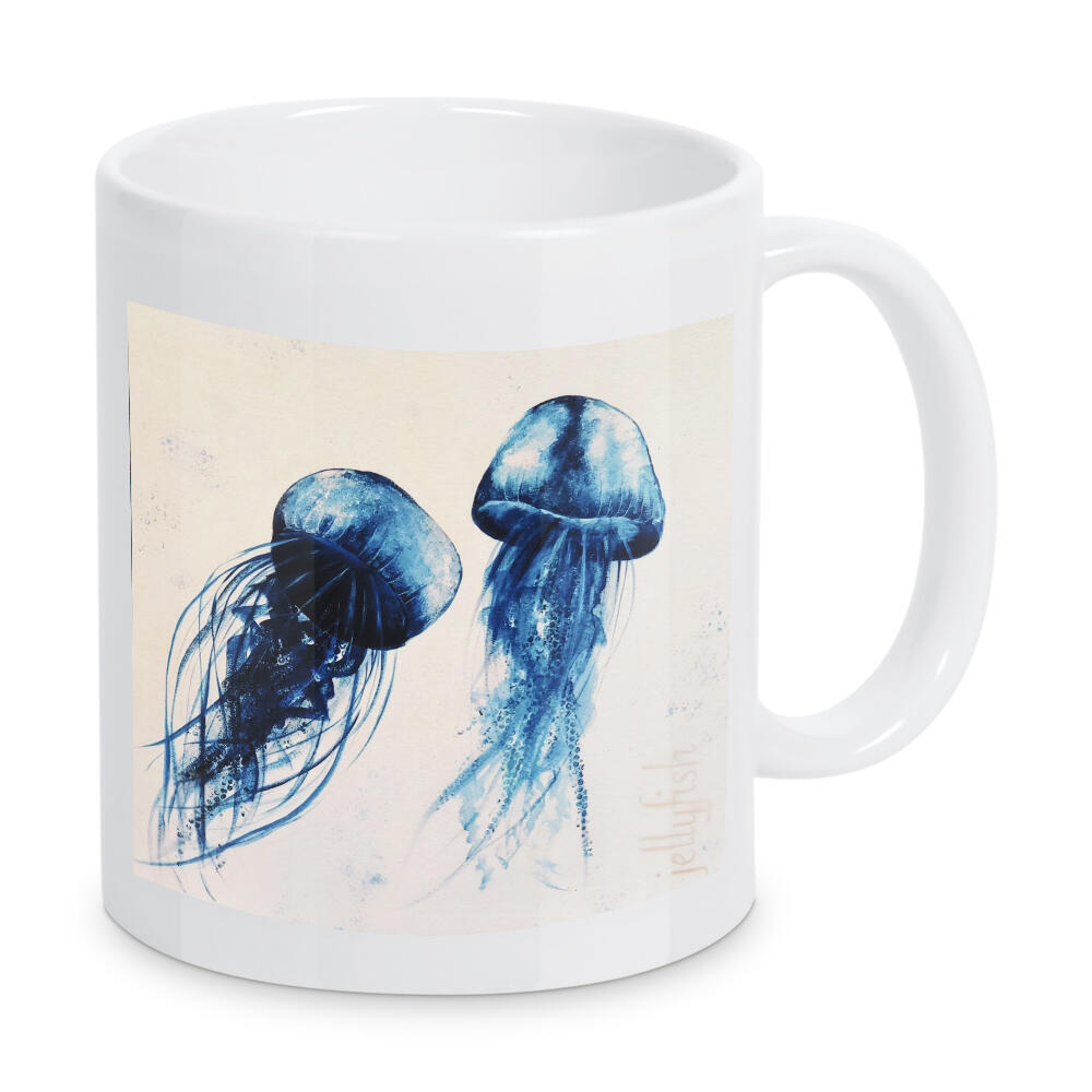 Tasse "Jellyfish new" artboxONE - Tiere,Unterwasser - Jellyfish,Quallen,Unterwasser,Underwater,Sea,Ocean,Ozean,Fish,Qualle,Tier,Animal,Wasser,Malerei