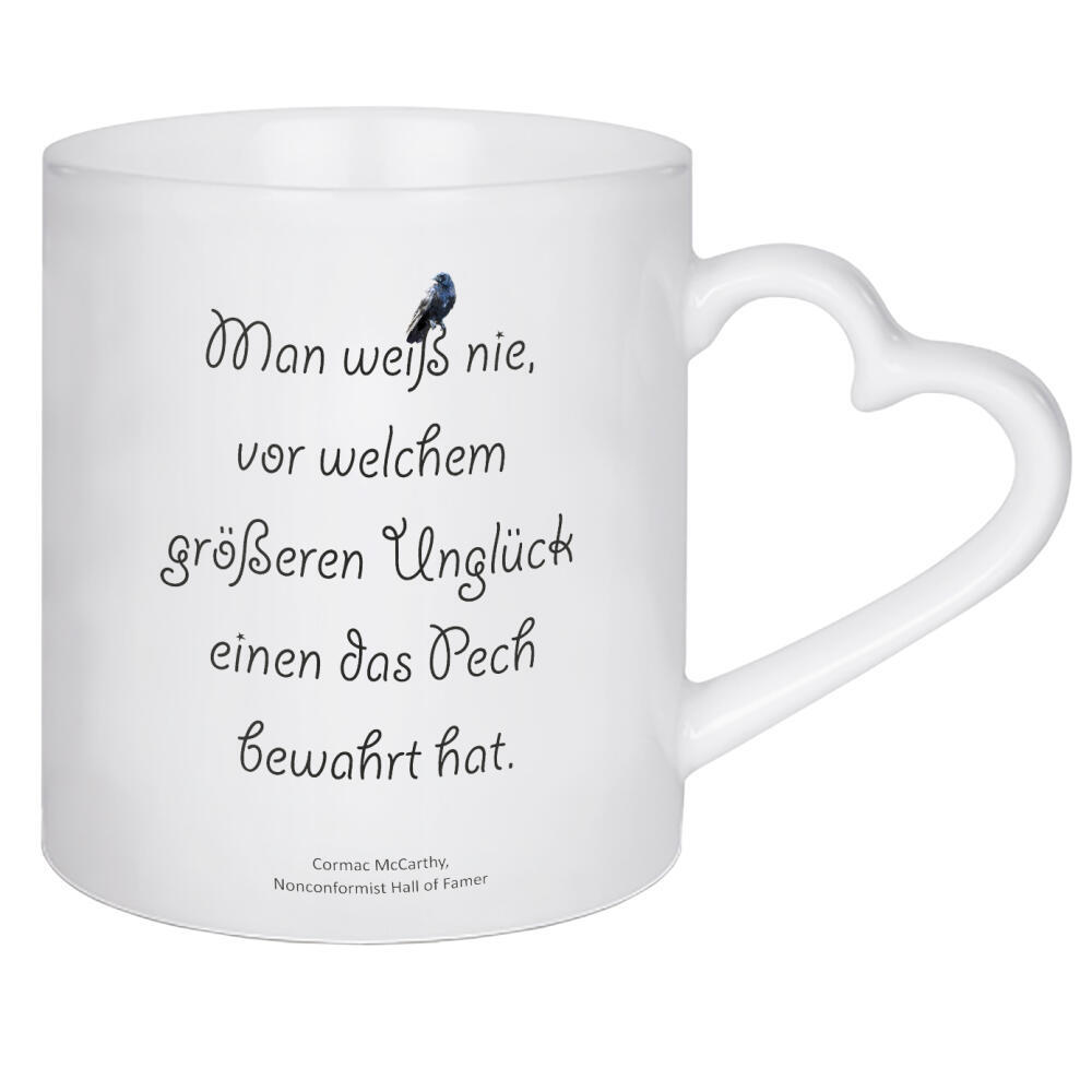 Herztasse "Unglück und Pech" artboxONE - Typografie