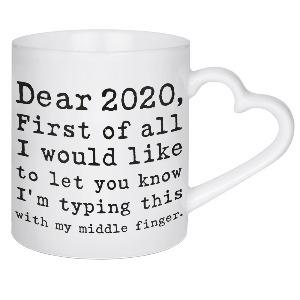 Herztasse "First of all" artboxONE - Typografie,Abstrakt,Schwarzweiß,Lehrersprüche,Lustig