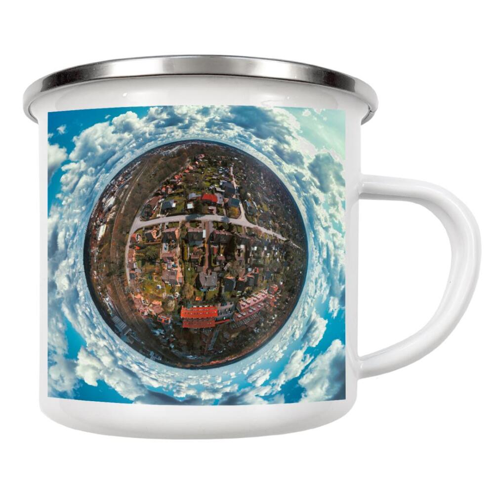 Emaille Tasse "Hamburg Alt-Nettelnburg - low" artboxONE - Städte,Städte / Hamburg,Reise,Architektur,Reise / Länder
