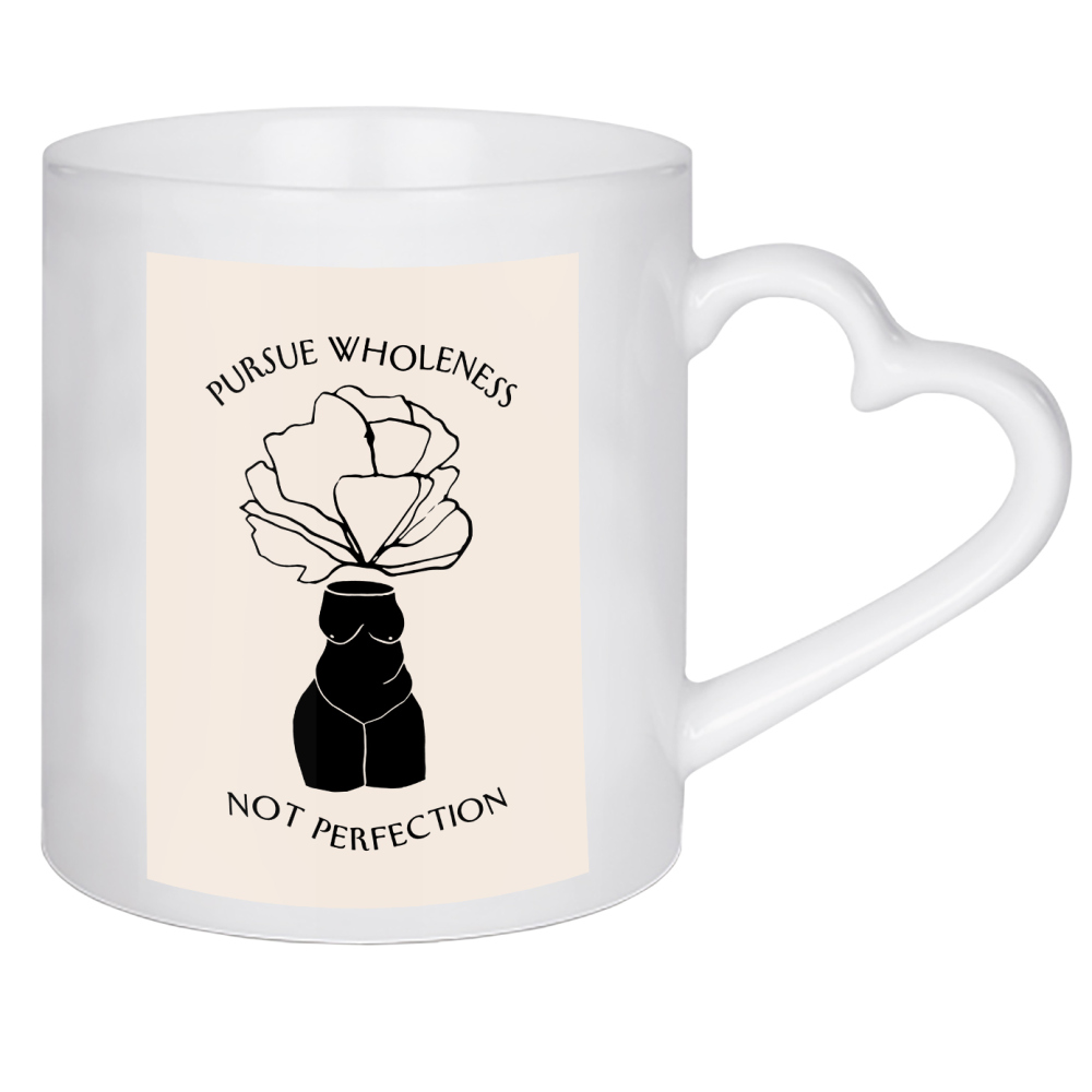Herztasse "Pursue Wholeness Body Positive Art" artboxONE - Floral,Abstrakt,Menschen