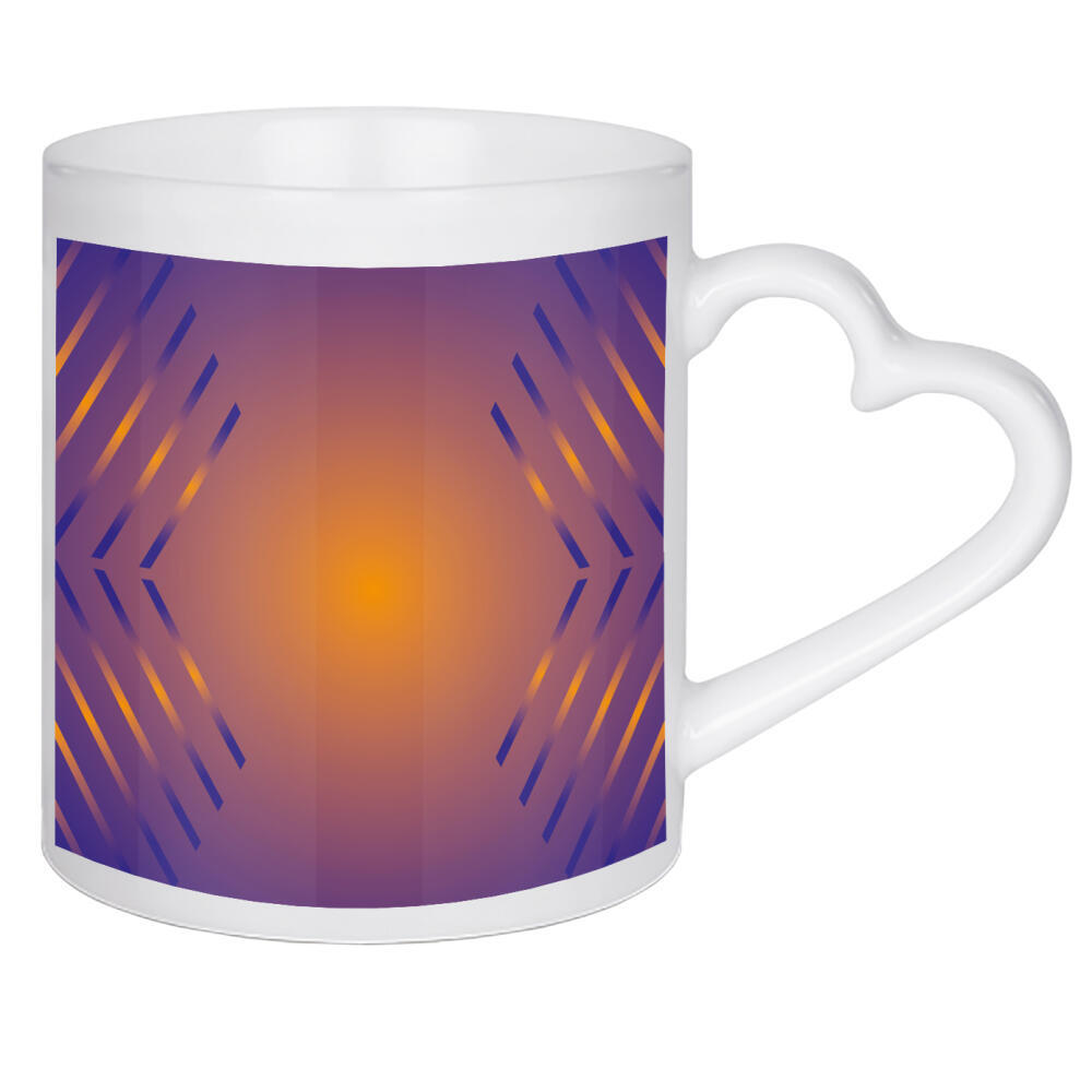 Herztasse "Hexagon circluar fade" artboxONE - Abstrakt,Geometrie,Ultraviolet