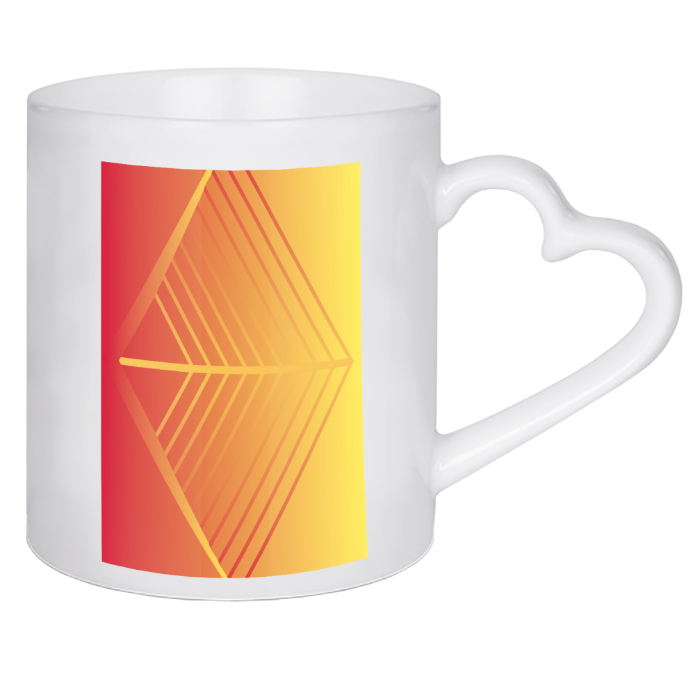 Herztasse "Rhombus Red Yellow" artboxONE - Abstrakt,Geometrie