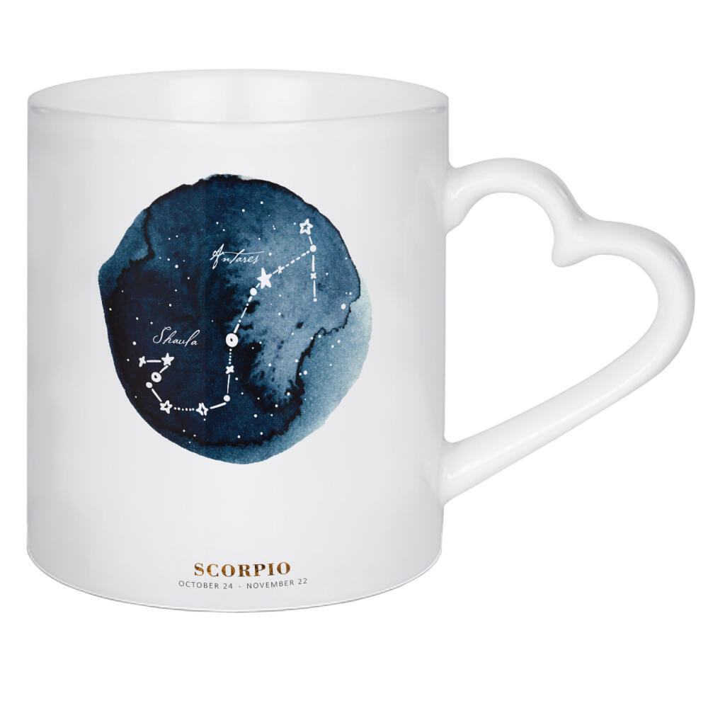 Herztasse "Buffiere - Sternzeichen Skorpion" artboxONE - Galaxy
