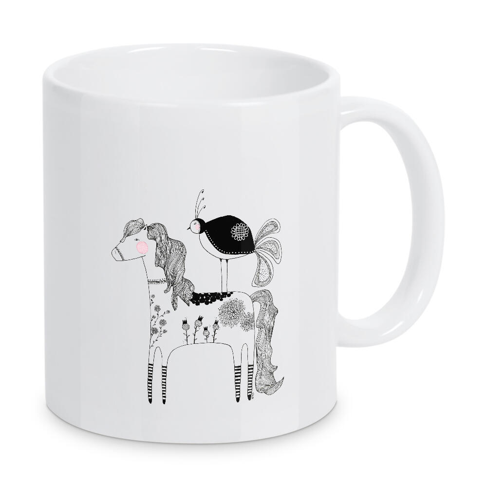 Tasse "Bianca Peters - Dalapferd" artboxONE - Floral,Tiere,Schwarzweiß
