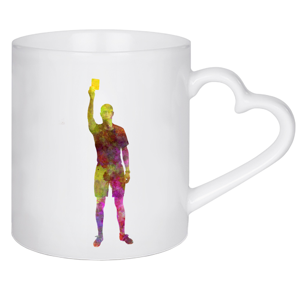 Herztasse "Referee in watercolor-a" artboxONE - Menschen,Sport / Fußball,Männer