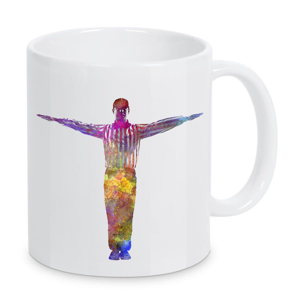 Tasse "Multicolor baseball umpire" artboxONE - Sport - Sport,Sports,Watercolor,Baseball,Color,Multicolor,American,Bat,Stadium,Bunt,Colorful