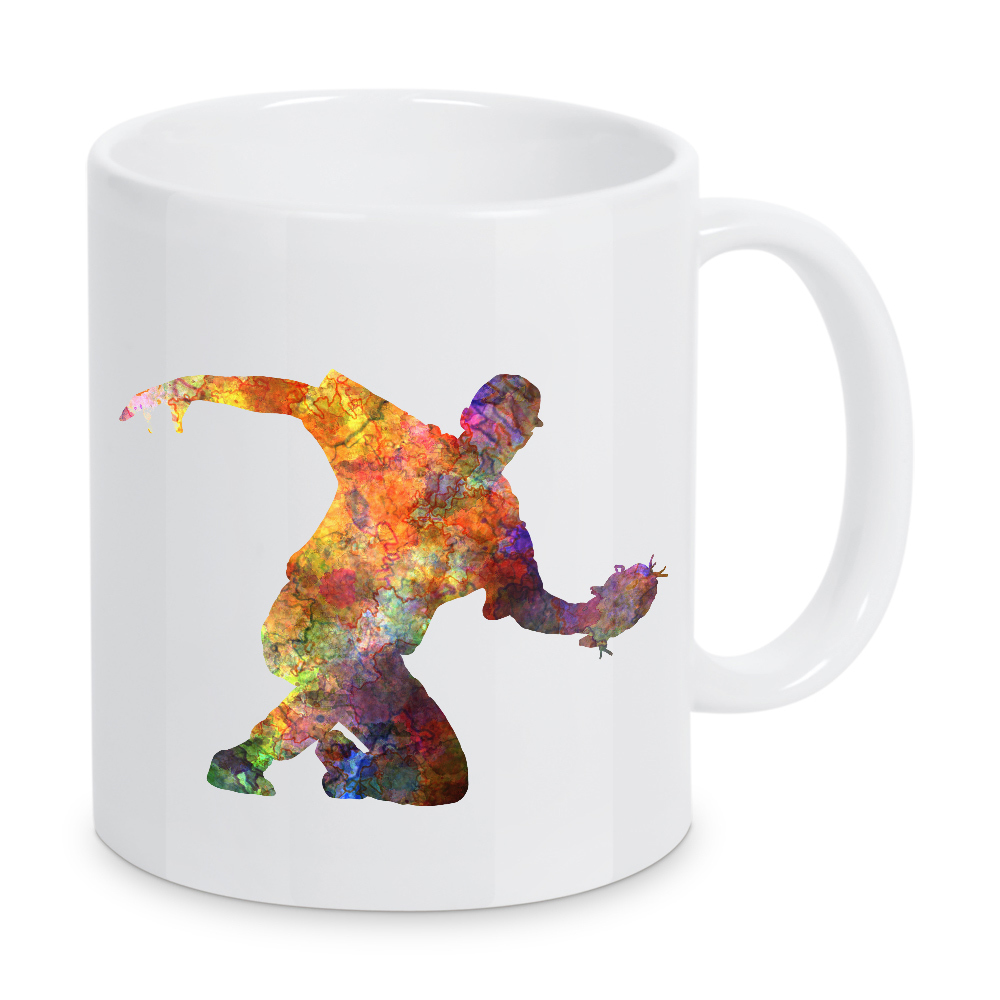 Tasse "Baseball player catching a ball" artboxONE - Sport - Baseball,Bat,Colorful,America,Splash,Stadium,Sport,Sports