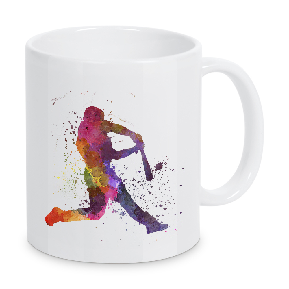 Tasse "Baseball pitcher with bat" artboxONE - Sport - Baseball,Bat,Colorful,America,Splash,Stadium,Sport,Sports