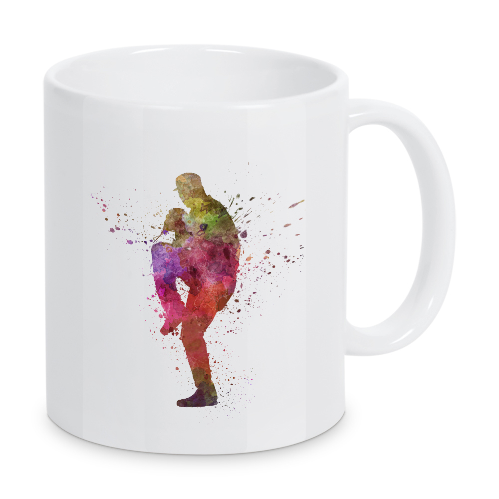 Tasse "Baseball Pitcher-B" artboxONE - Sport - America,Sport,Sports,Colorful baseball,Bat,Stadium,Player,Pitcher,Watercolor,Amerika
