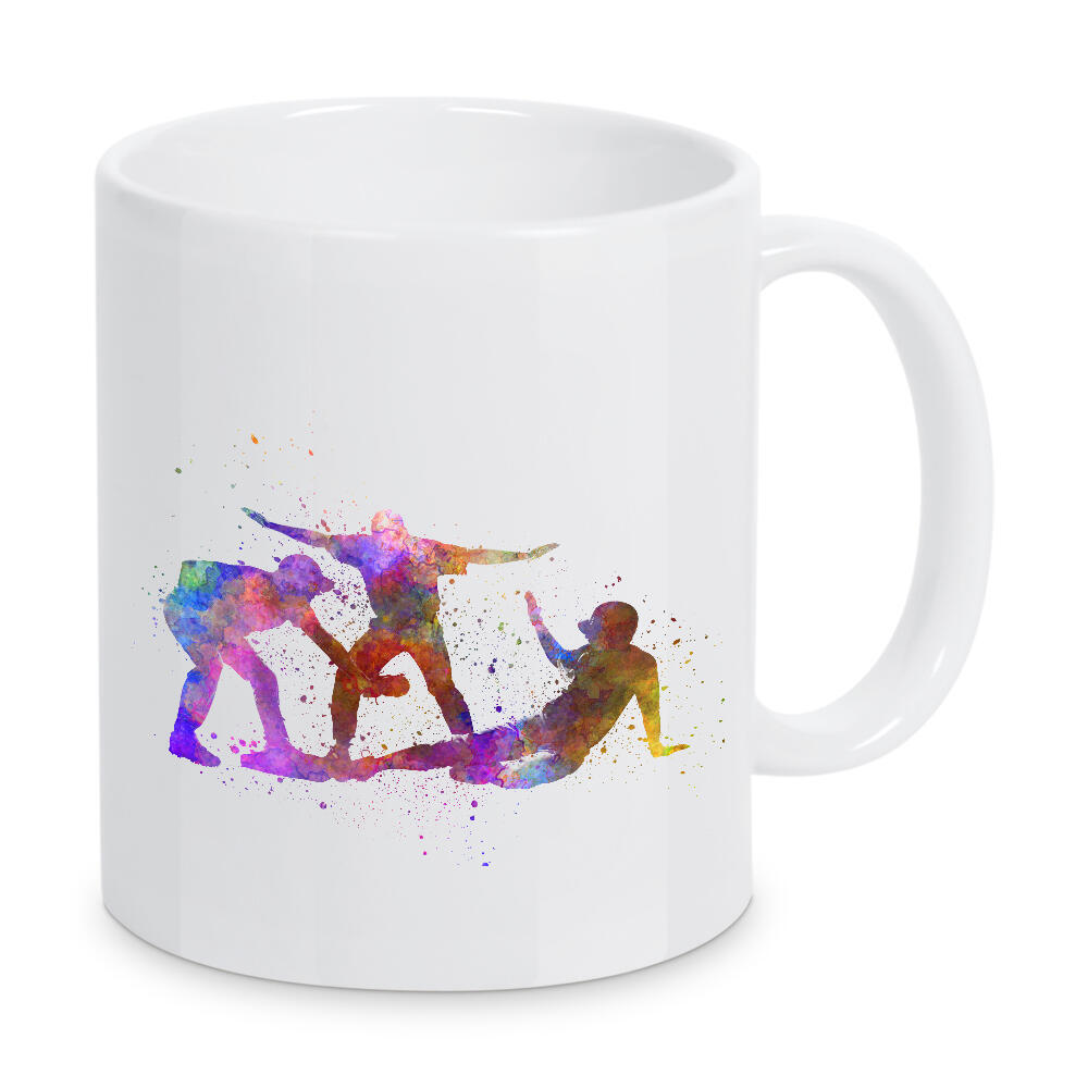 Tasse "Baseball players colorful" artboxONE - Sport - America,Sport,Sports,Colorful baseball,Bat,Stadium,Player,Pitcher,Watercolor,Players