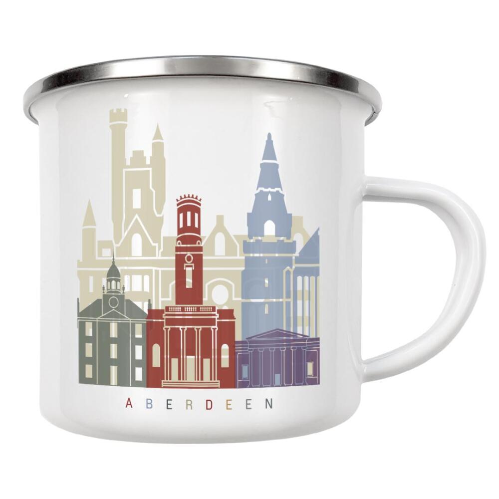 Emaille Tasse "Aberdeen Skyline" artboxONE - Städte,Architektur