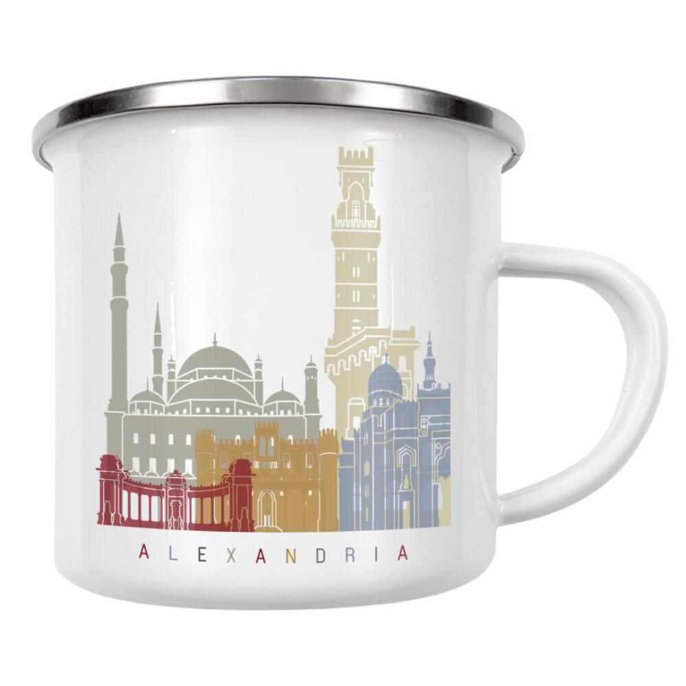 Emaille Tasse "Alexandria skyline" artboxONE - Städte,Architektur