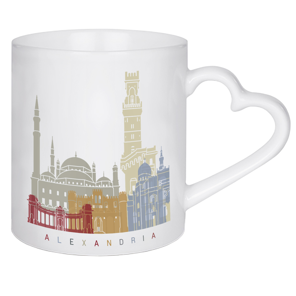 Herztasse "Alexandria skyline" artboxONE - Städte,Architektur
