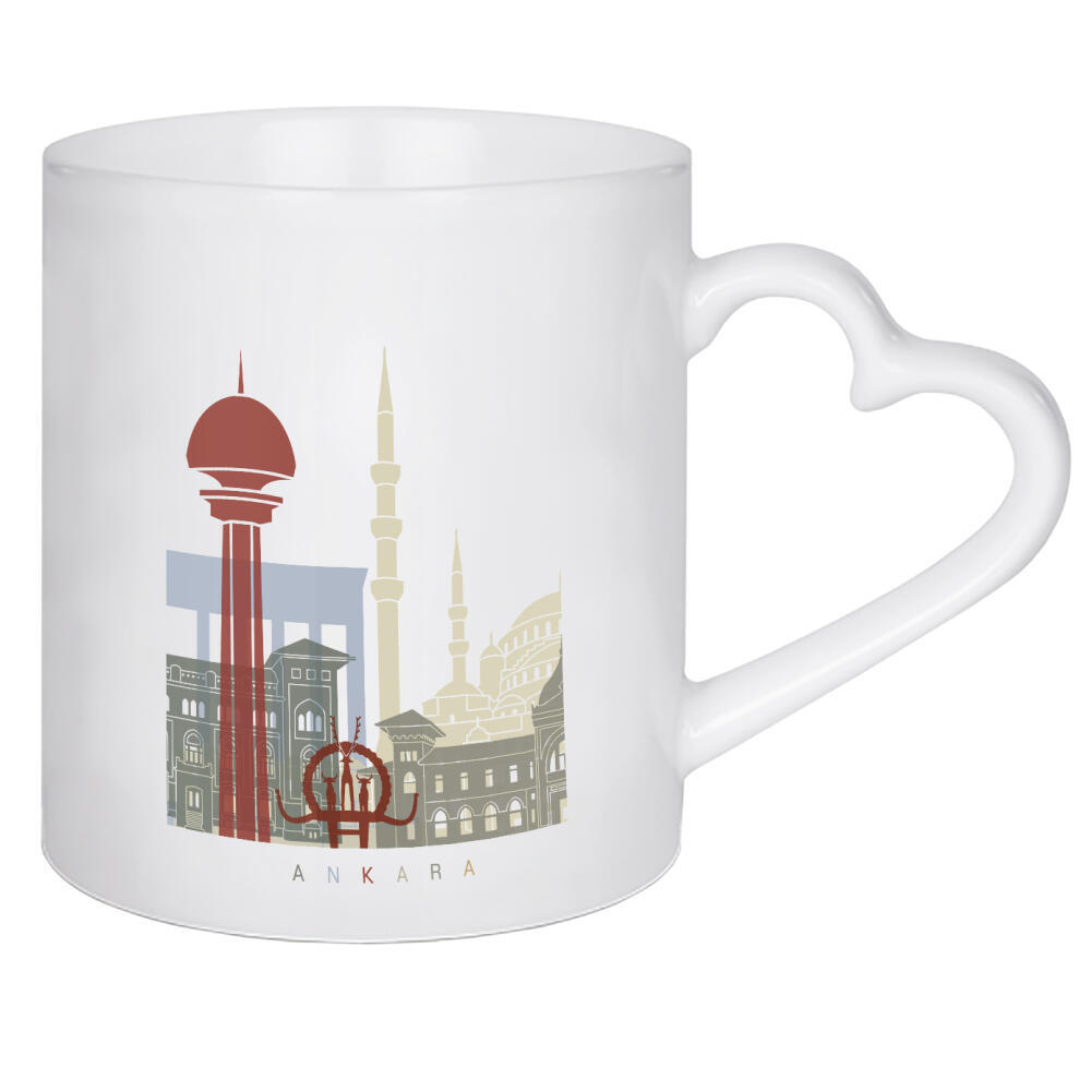 Herztasse "Ankara skyline" artboxONE - Städte,Architektur