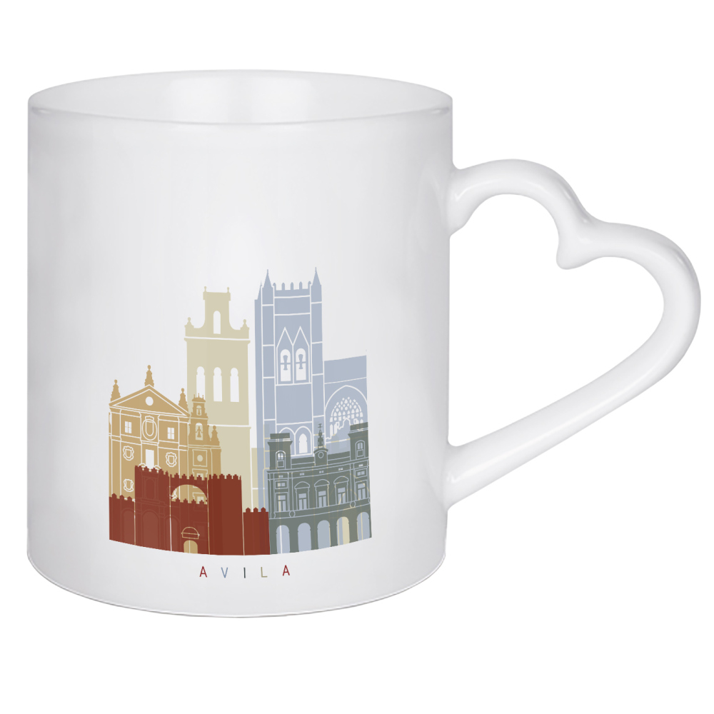 Herztasse "Avila skyline" artboxONE - Städte,Architektur