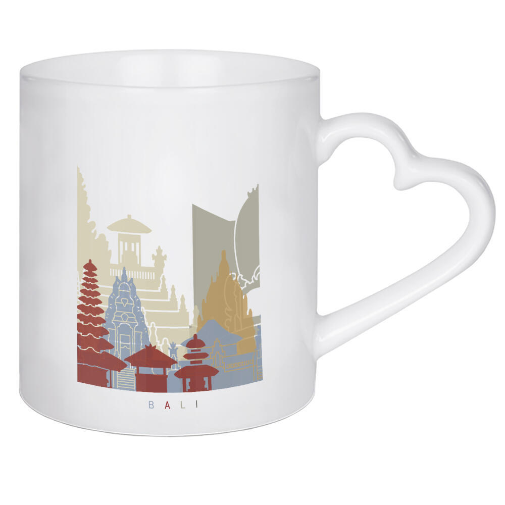 Herztasse "Bali skyline" artboxONE - Städte,Architektur