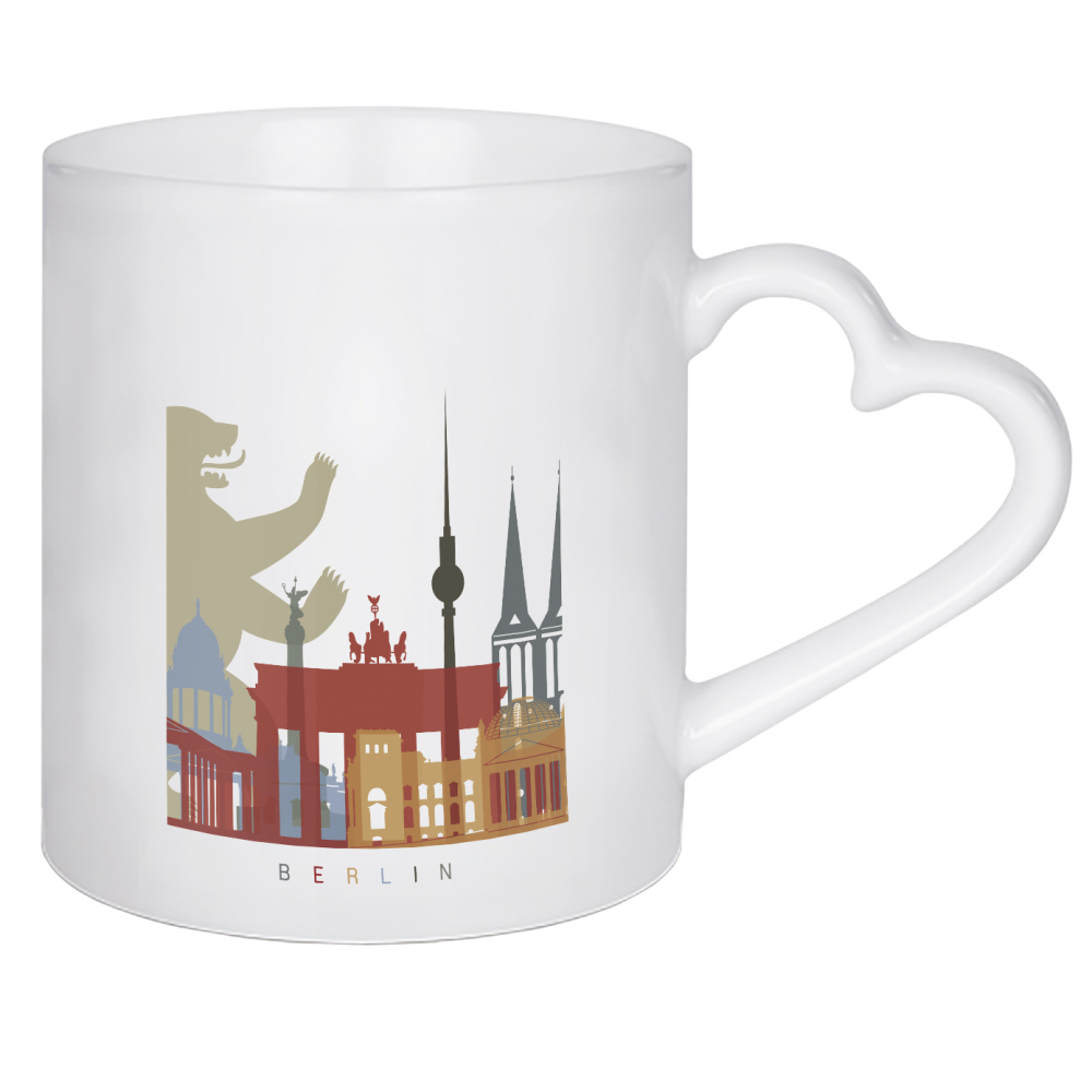 Herztasse "Berlin skyline-b" artboxONE - Städte,Architektur