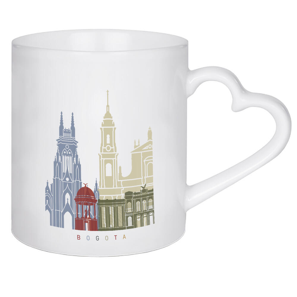 Herztasse "Bogota skyline" artboxONE - Städte,Architektur