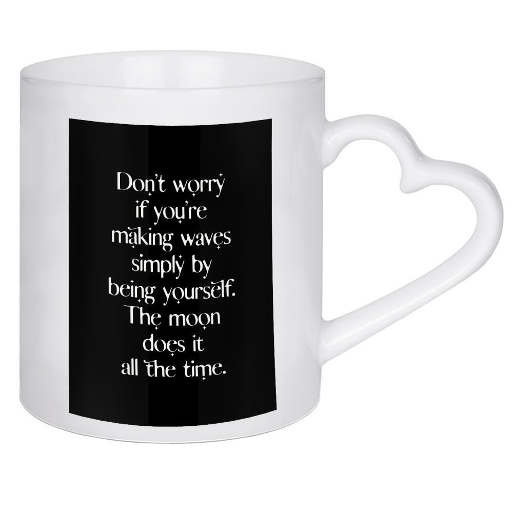 Herztasse "Empowering moon tide quote" artboxONE - Typografie,Natur,Sport / Motivation