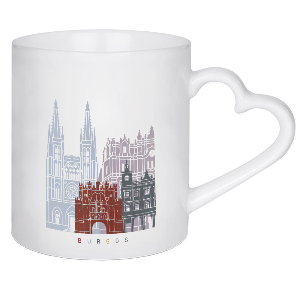 Herztasse "Burgos skyline" artboxONE - Städte,Architektur