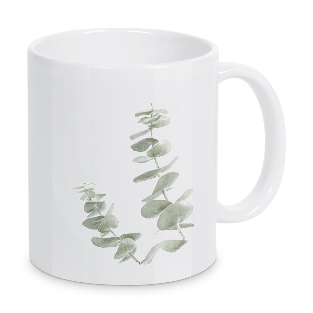 Tasse "Minimalist Eucalyptus" artboxONE - Natur,Floral - Eucalyptus,Floral,Pflanze,Botanical,Botanisch,Plant,Green,Grün,Minimal,Minimalisitisch