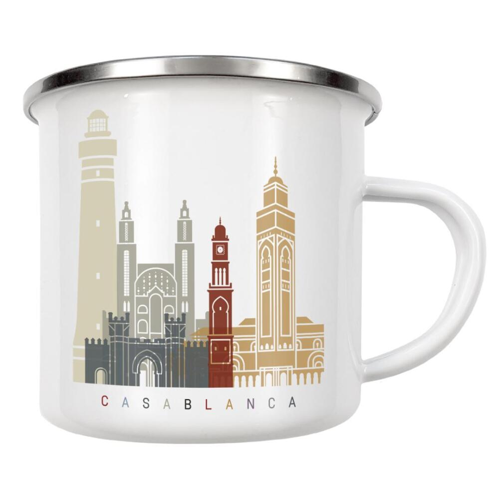 Emaille Tasse "Casablanca Skyline" artboxONE - Städte,Architektur