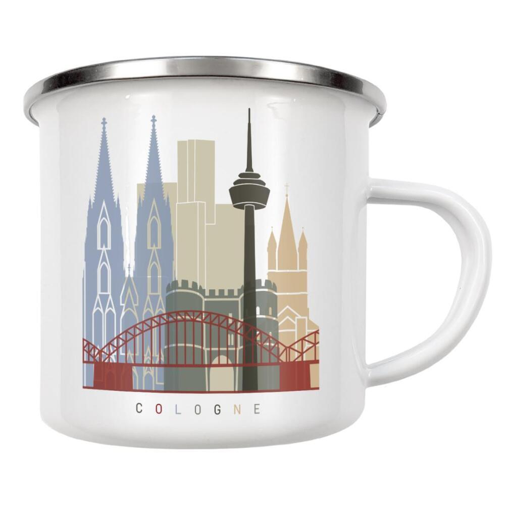 Emaille Tasse "Cologne skyline-b" artboxONE - Städte,Architektur