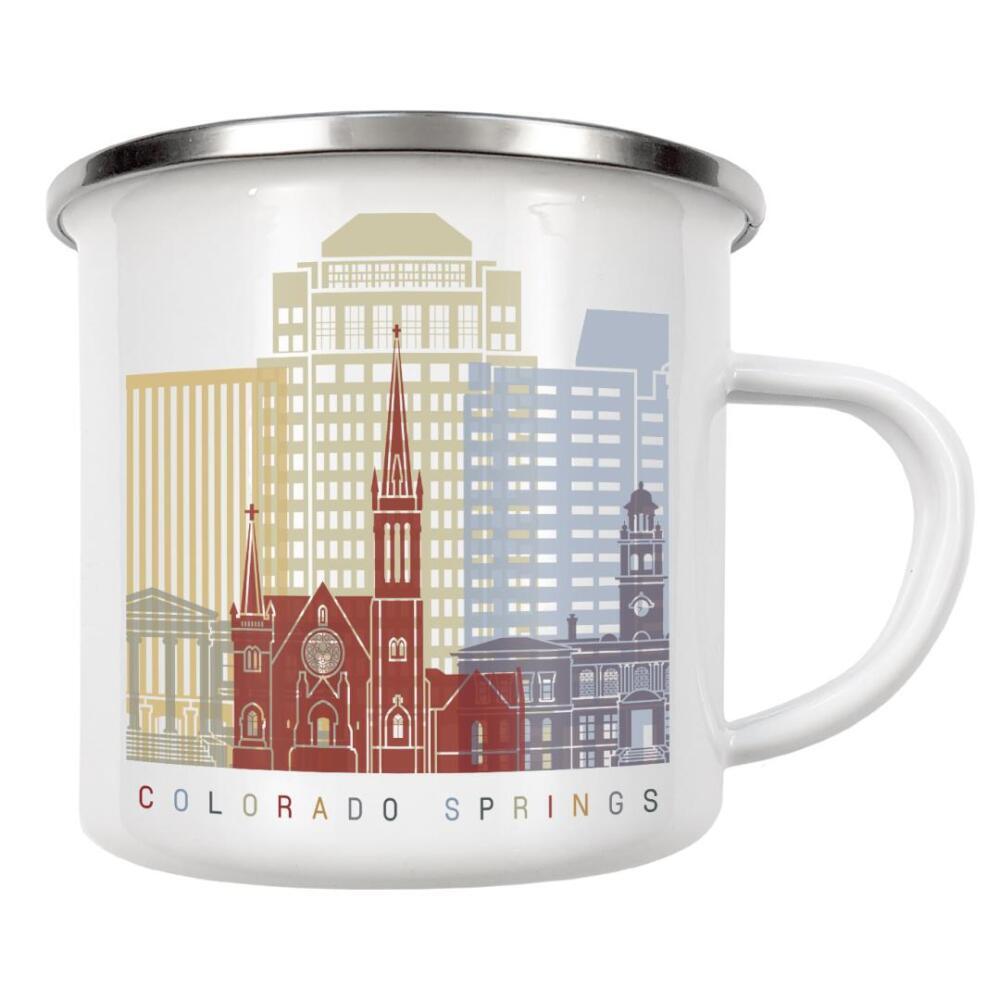 Emaille Tasse "Colorado Springs skyline" artboxONE - Städte
