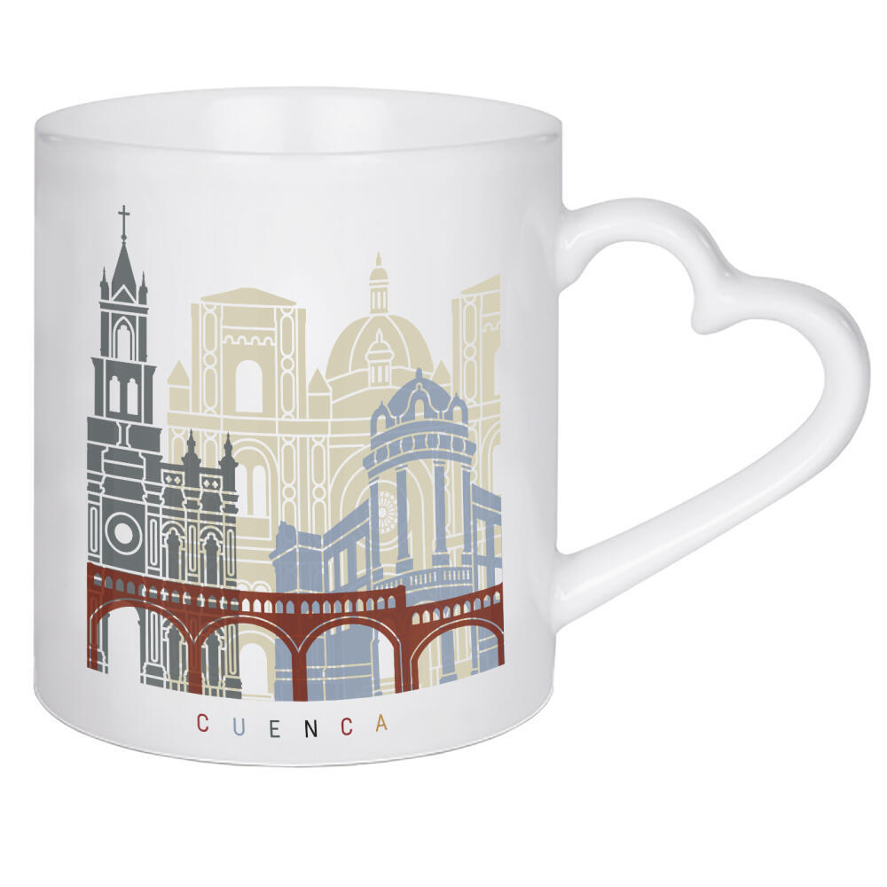 Herztasse "Cuenca ecuador skyline" artboxONE - Städte,Architektur
