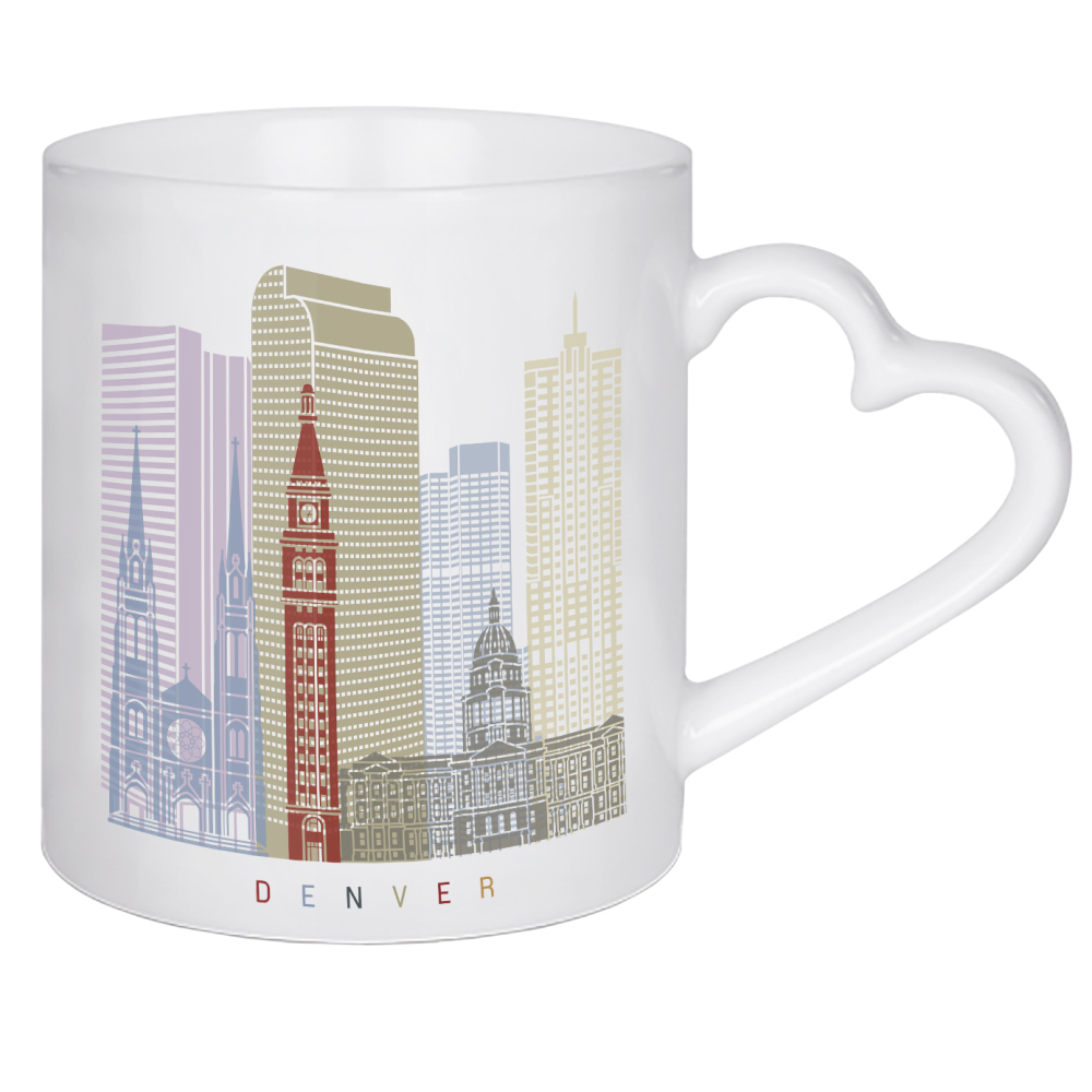 Herztasse "Denver skyline" artboxONE - Städte,Architektur