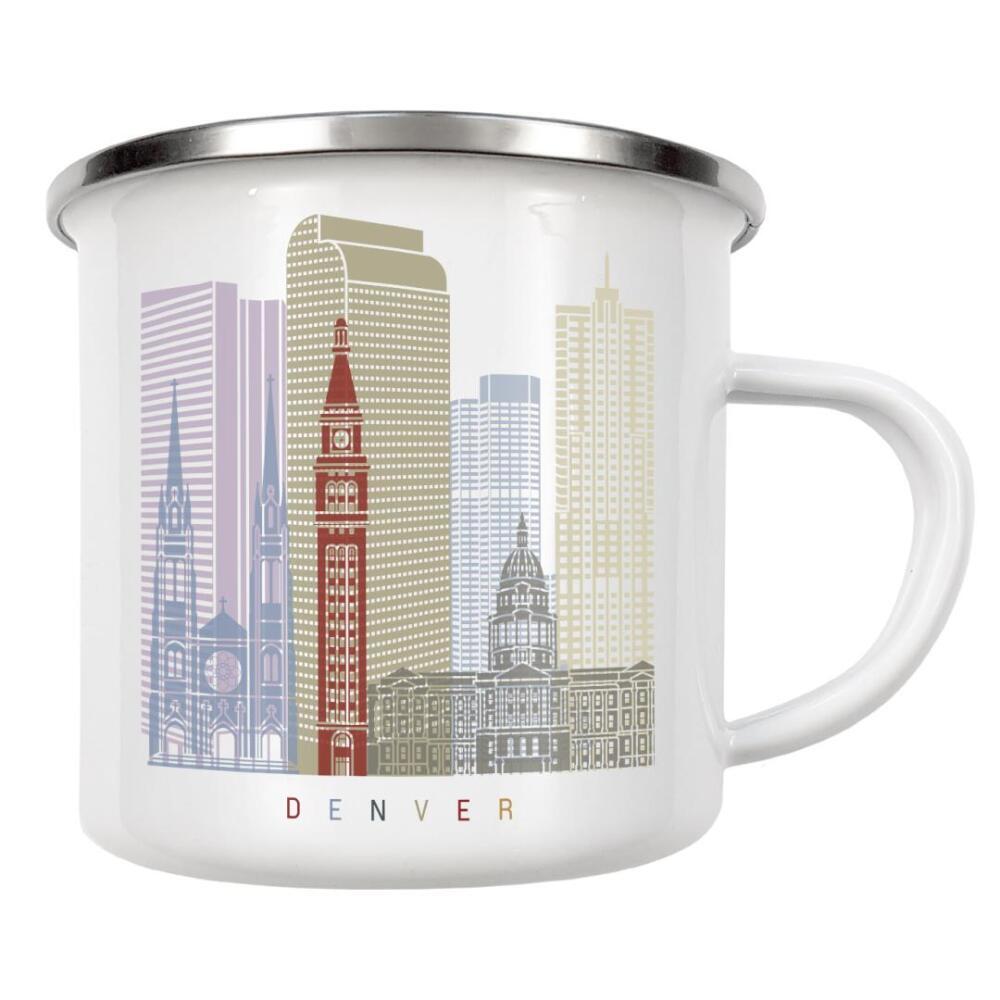 Emaille Tasse "Denver skyline" artboxONE - Städte,Architektur