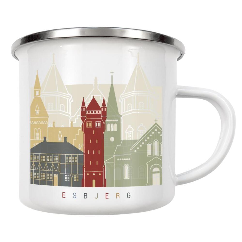 Emaille Tasse "Esbjerg skyline" artboxONE - Städte,Architektur