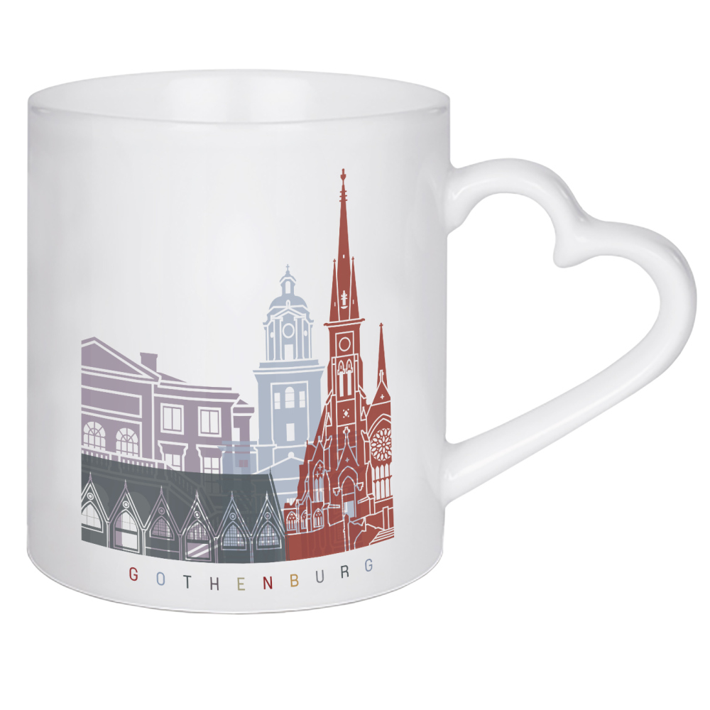 Herztasse "Gothenburg skyline" artboxONE - Städte,Architektur
