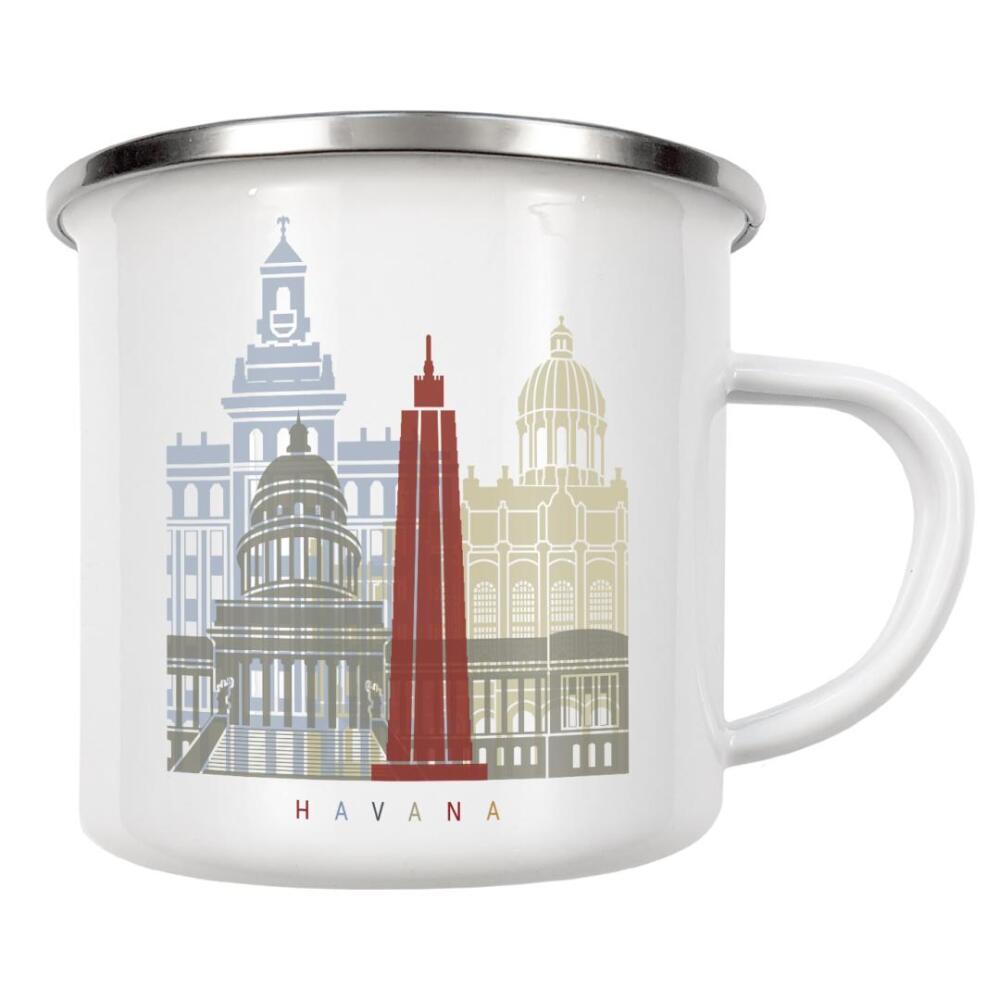 Emaille Tasse "Havana skyline" artboxONE - Städte,Architektur