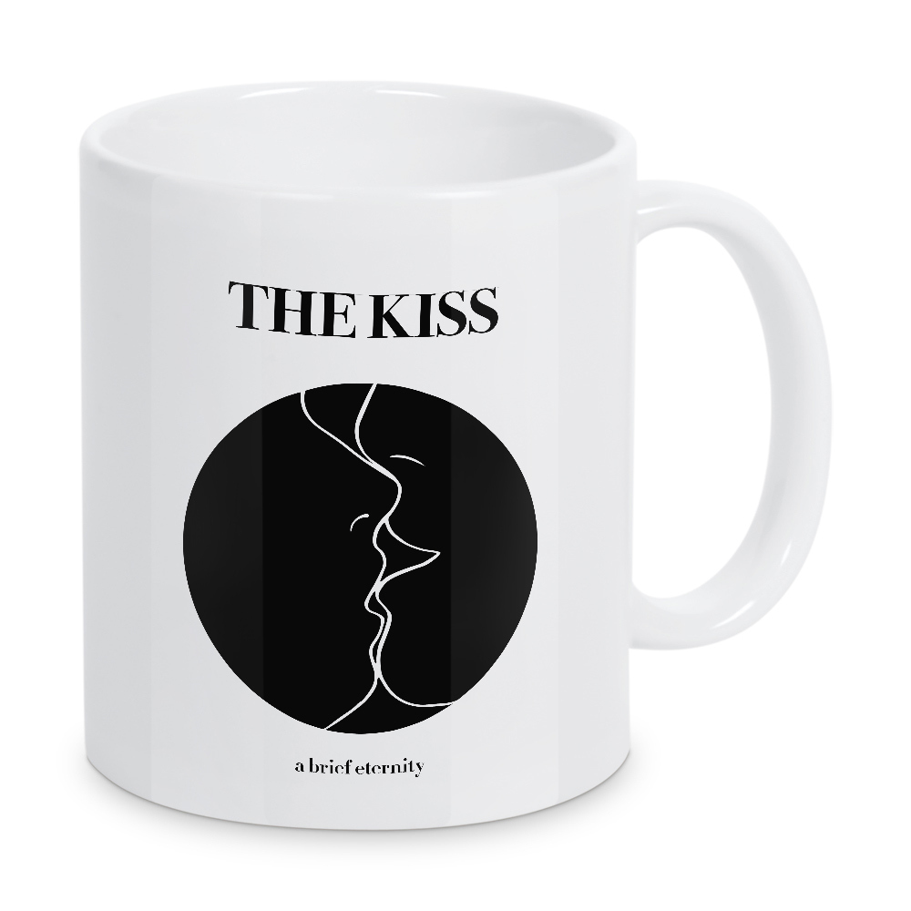 Tasse "The Kiss circle silhouettes" artboxONE - Typografie,Menschen,Liebe