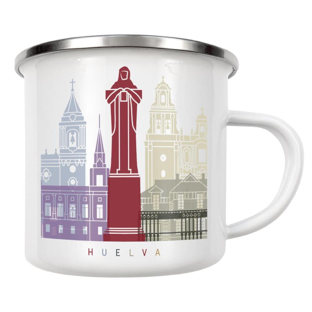 Emaille Tasse "Huelva skyline" artboxONE - Städte,Architektur