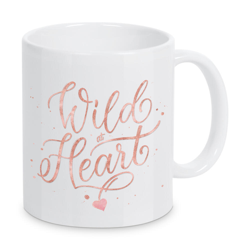 Tasse "Wild at Heart. Rosegold" artboxONE - Typografie,Liebe,Lustig
