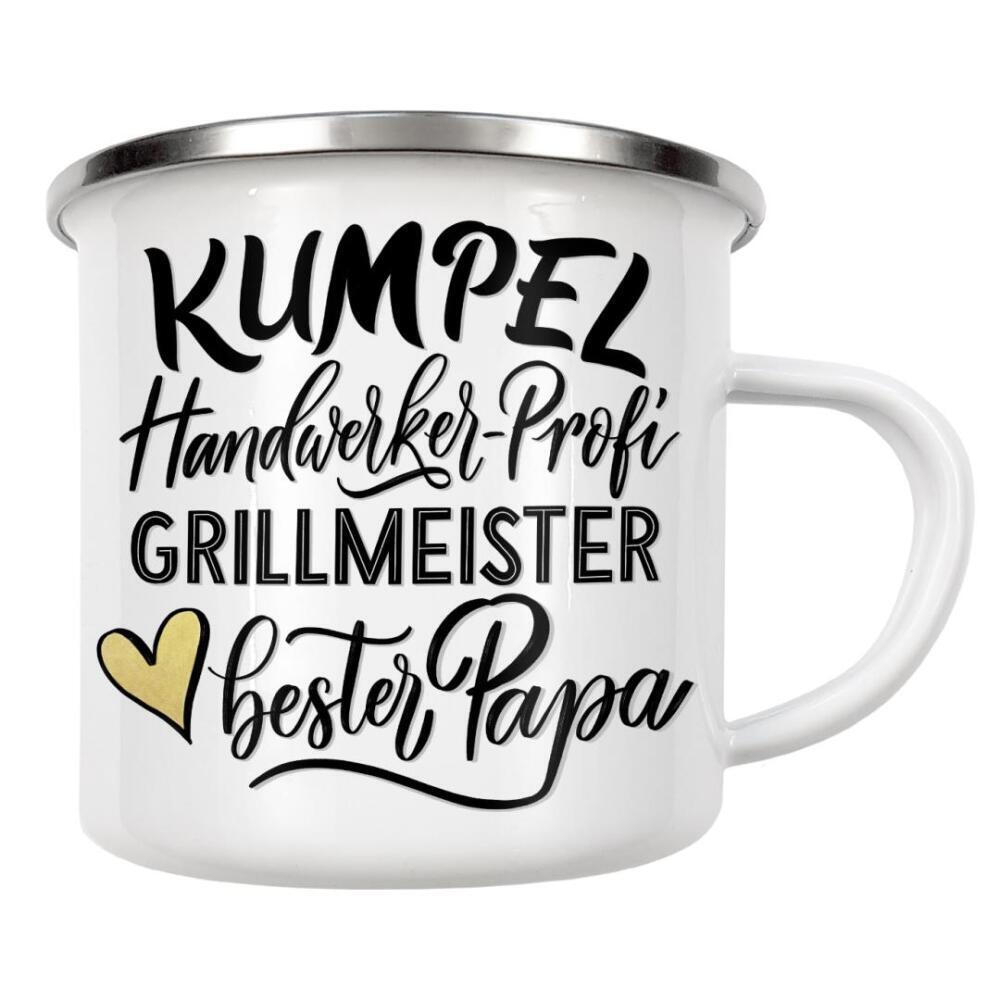 Emaille Tasse "Bester Papa + Handwerkerprofi" artboxONE - Liebe,Für Papa,Lustig