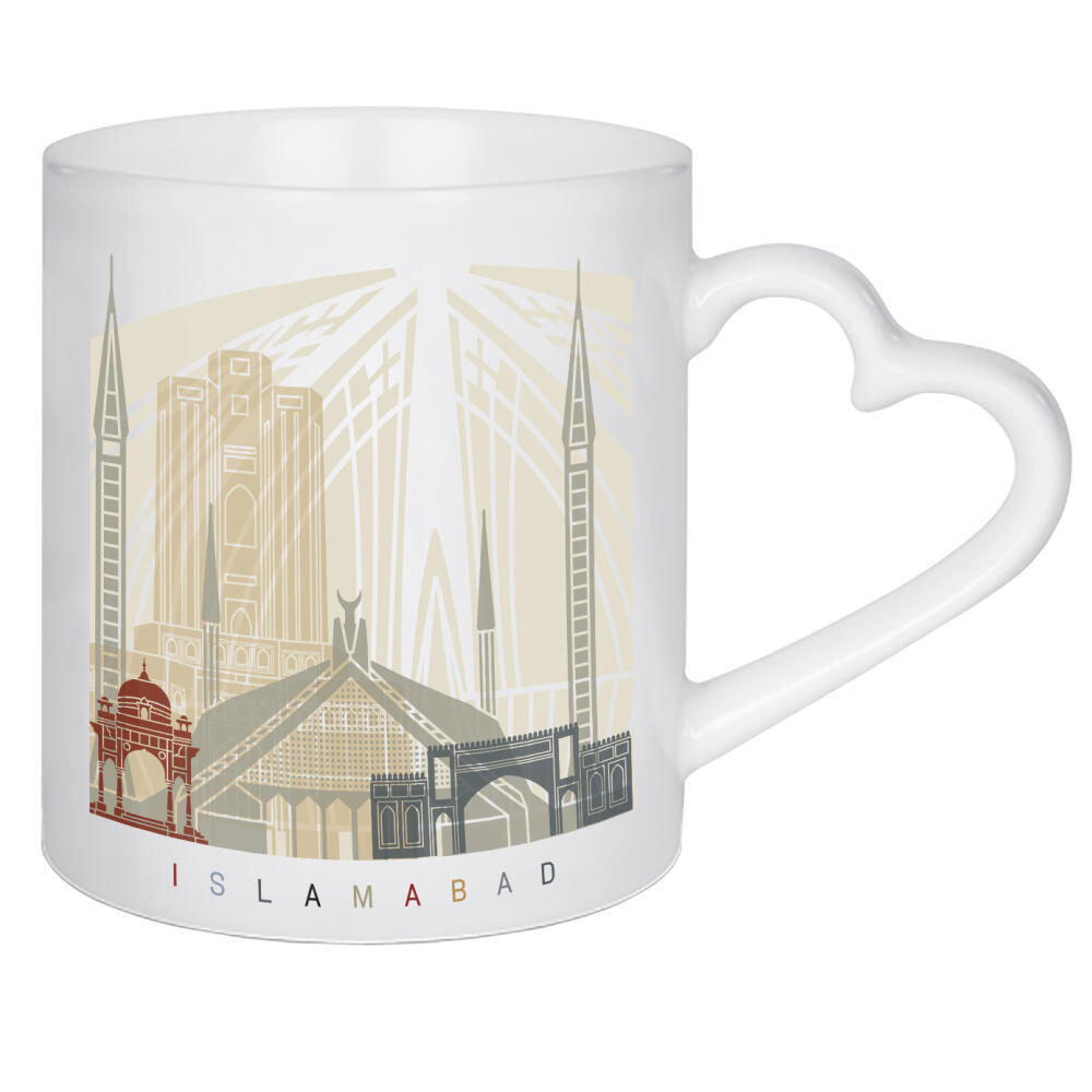 Herztasse "Islamabad skyine" artboxONE - Städte,Architektur