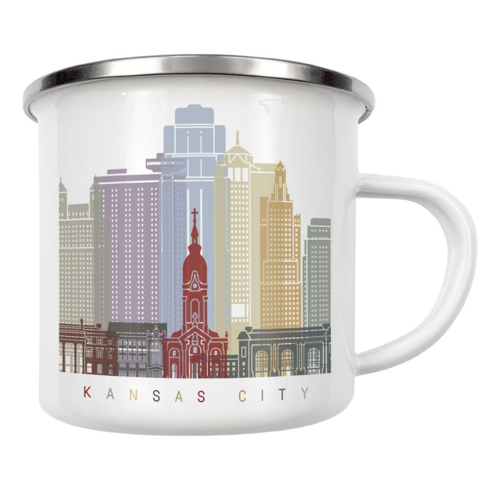 Emaille Tasse "Kansas City skyline-b" artboxONE - Städte,Architektur