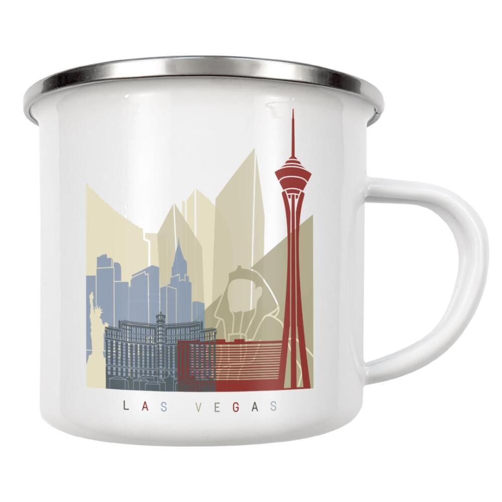 Emaille Tasse "Las vegas skyline-b" artboxONE - Städte,Architektur