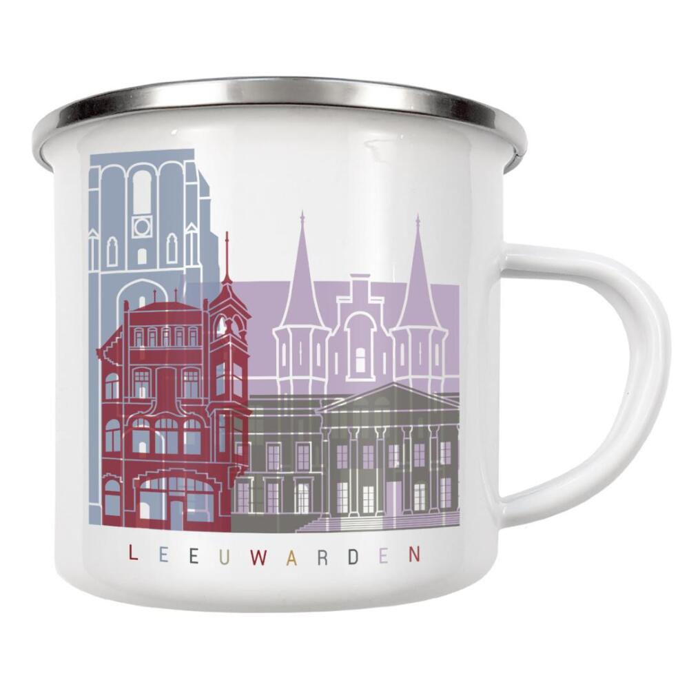 Emaille Tasse "Leeuwarden skyline" artboxONE - Städte,Architektur