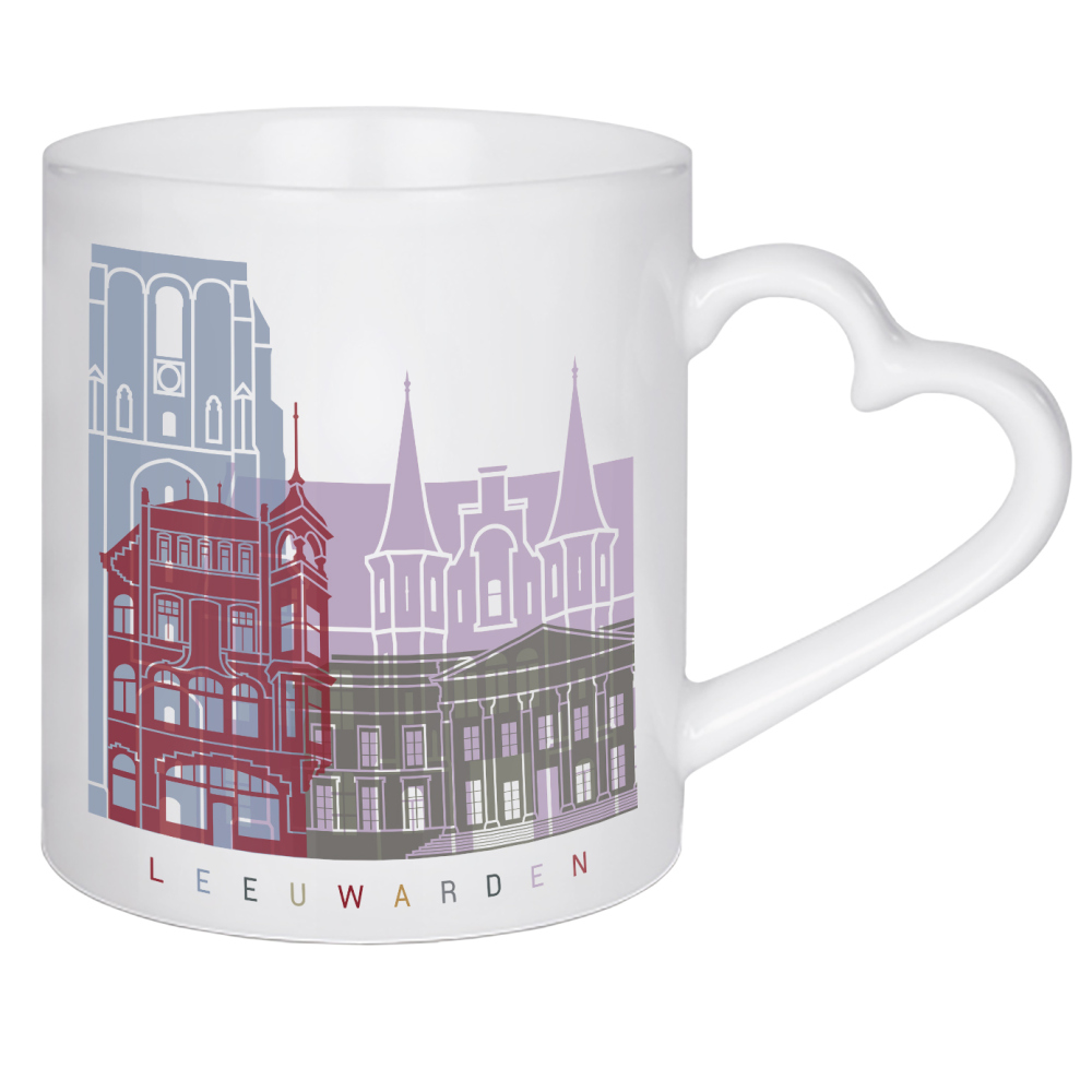 Herztasse "Leeuwarden skyline" artboxONE - Städte,Architektur