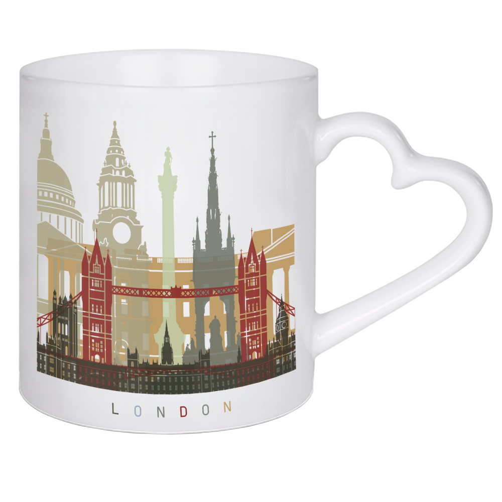 Herztasse "London skyline-b" artboxONE - Städte,Architektur