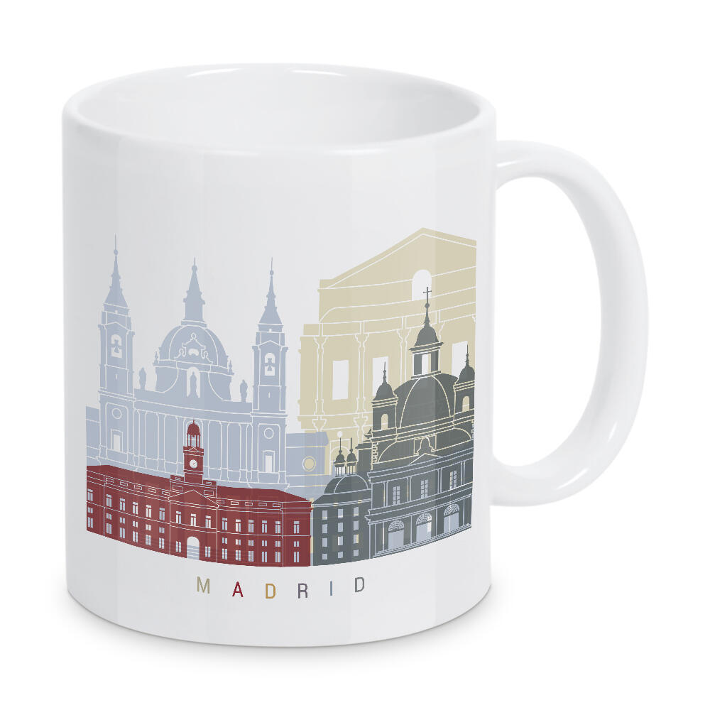 Tasse "Madrid V2 skyline" artboxONE - Städte,Architektur