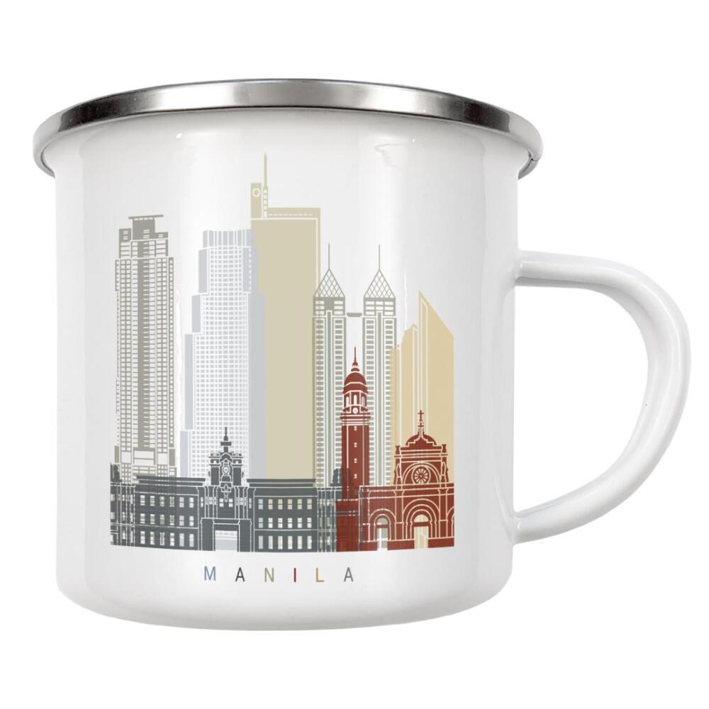 Emaille Tasse "Manila skyline" artboxONE - Städte,Architektur