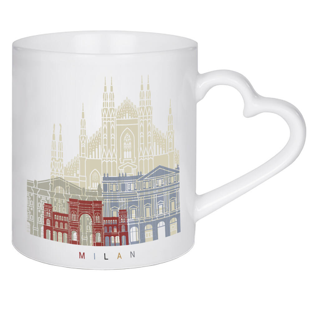 Herztasse "Milan skyline" artboxONE - Städte,Architektur