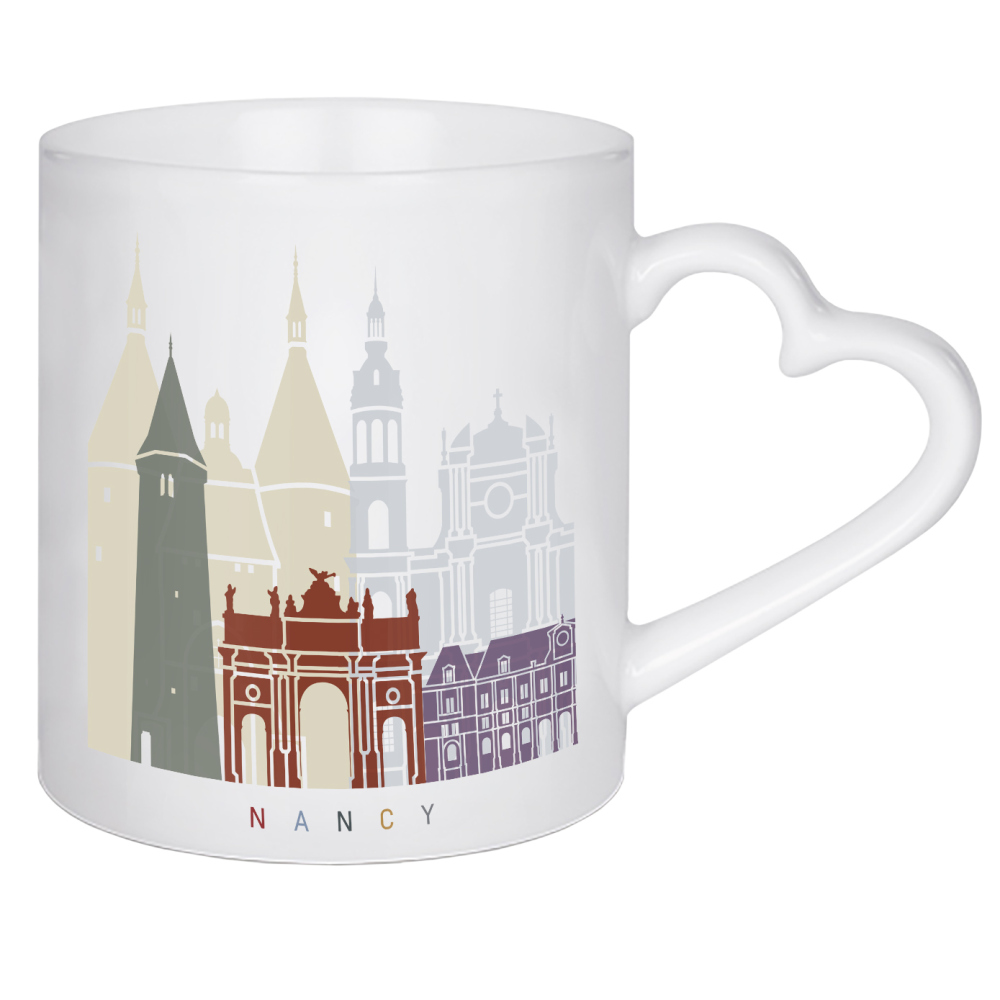 Herztasse "Nancy skyline" artboxONE - Städte,Architektur